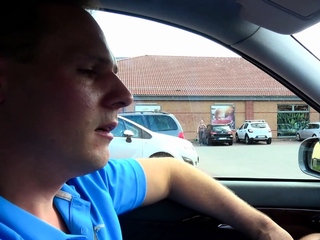 Actual Public Blowjob Date with german blonde Road Slut