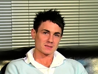 Cute athletic twink Jordon B interviewed earlier than masturbating