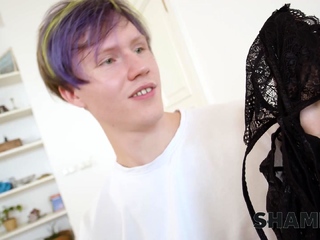 Dude caught girl satisfying herself and supplied actual boner