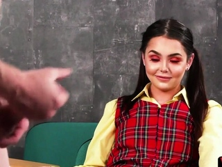 Faculty fem girl teases nympho instructor