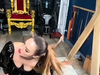 Femdom fetish strap porno