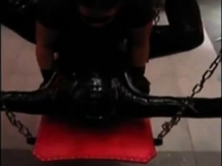 Fucking Latex Slave With A Strapon