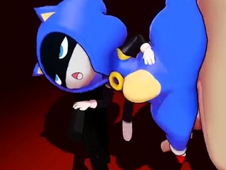 Morgana dressed as sonic