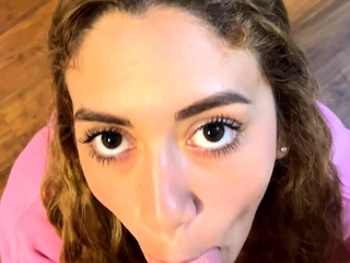 POV Blowjob Teen Lady Brunette Compilation