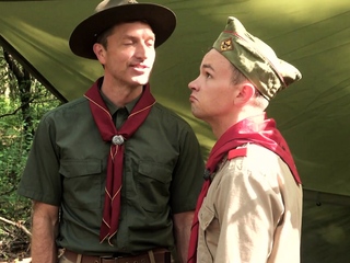 ScoutBoys scout seduced and fucked uncooked by hung scoutmaster