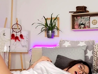 Stacked brunette goes solo toys and masturbation