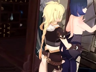 Yelan invitations Aether over for tea and will get creampied