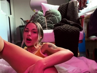 Busty brunette solo masturbation