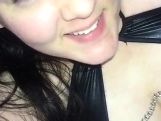 Chubby Brunette Massive Boobs Dildo Masturbation