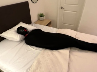 Huge titties abigail in kinky nylon fetish solo