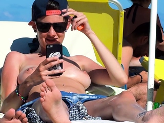 Pure tits nudist teen stress-free and exhibiting tight ass