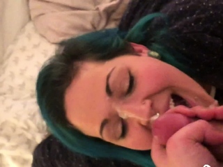 Beginner lady blowjob cumshot for money 03