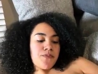 Chubby Brunette Large Boobs Dildo Masturbation