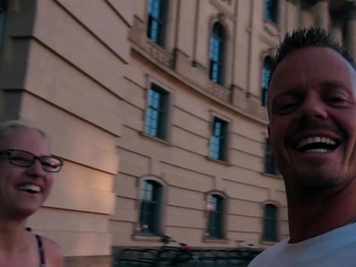 German single lady subsequent door strive public blind date and fuck