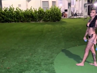 Newbie chick and her blowjob expertise