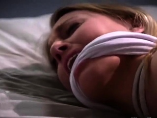 Pale blonde and tanned brunette lesbians