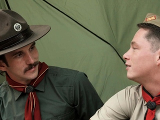 ScoutBoys Hung Scoutmaster ravishes sizzling twink then fucks him