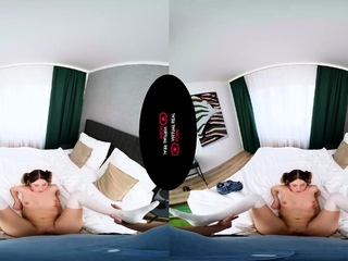 Big dong for sexy brunette