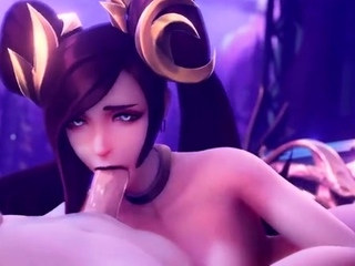 Cunning 3D Superwoman bounces up and down on a cock