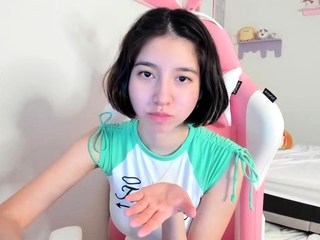 Novice asian teen licks ass and sucks cock