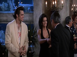 Courteney Cox busts out huge cleavage in horny little black