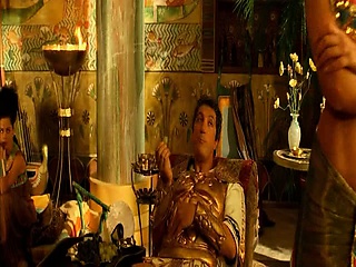 Monica Bellucci displaying some beautiful cleavage dressed as