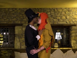 Scorching interracial blowjob for attractive gays