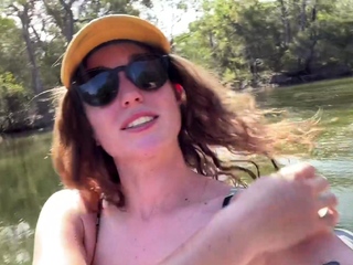 Wild Brunette Newbie Out of doors BJ