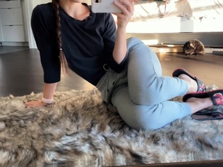 Beginner striptease and Solo masturbation