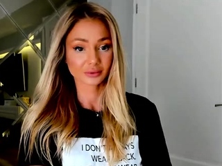 Blonde teen beginner teasing solo