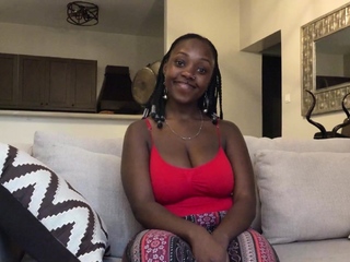 Large boobs African newbie pretend casting