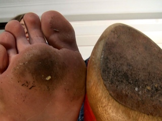 Mild femdom and foot fetish play with brunette