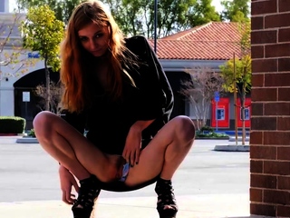 Redhead babe serving POV