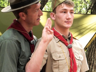 ScoutBoys – Horny scoutmaster seduces a cute twink in forest