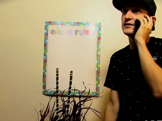 Lewd twink with juicy lips sucks his lovers dick until orgasm