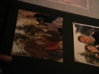 Natasha Henstridge opening up her fur coat to disclose some