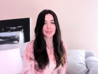 Novice busty brunette masturbates and does hand job