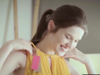 Playful babe portray her excellent boobs